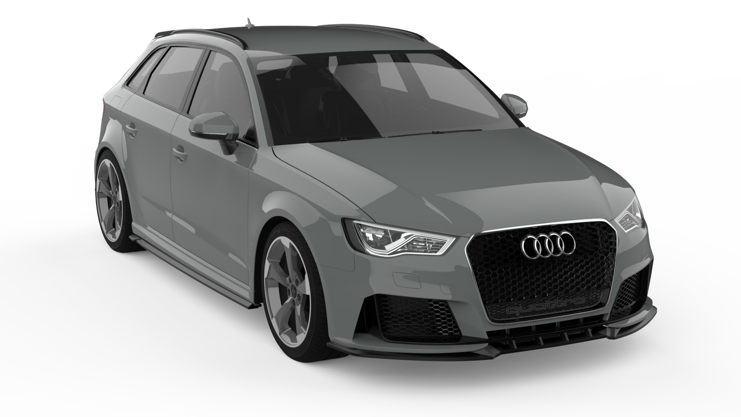 💕SPLITTER ANTERIORE Audi RS3 8V Sportback (2015–2016) Nero Lucido💕