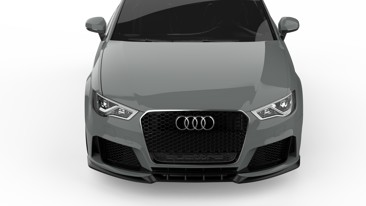 💕SPLITTER ANTERIORE Audi RS3 8V Sportback (2015–2016) Nero Lucido💕