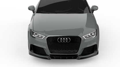 💕SPLITTER ANTERIORE Audi RS3 8V Sportback (2015–2016) Nero Lucido💕