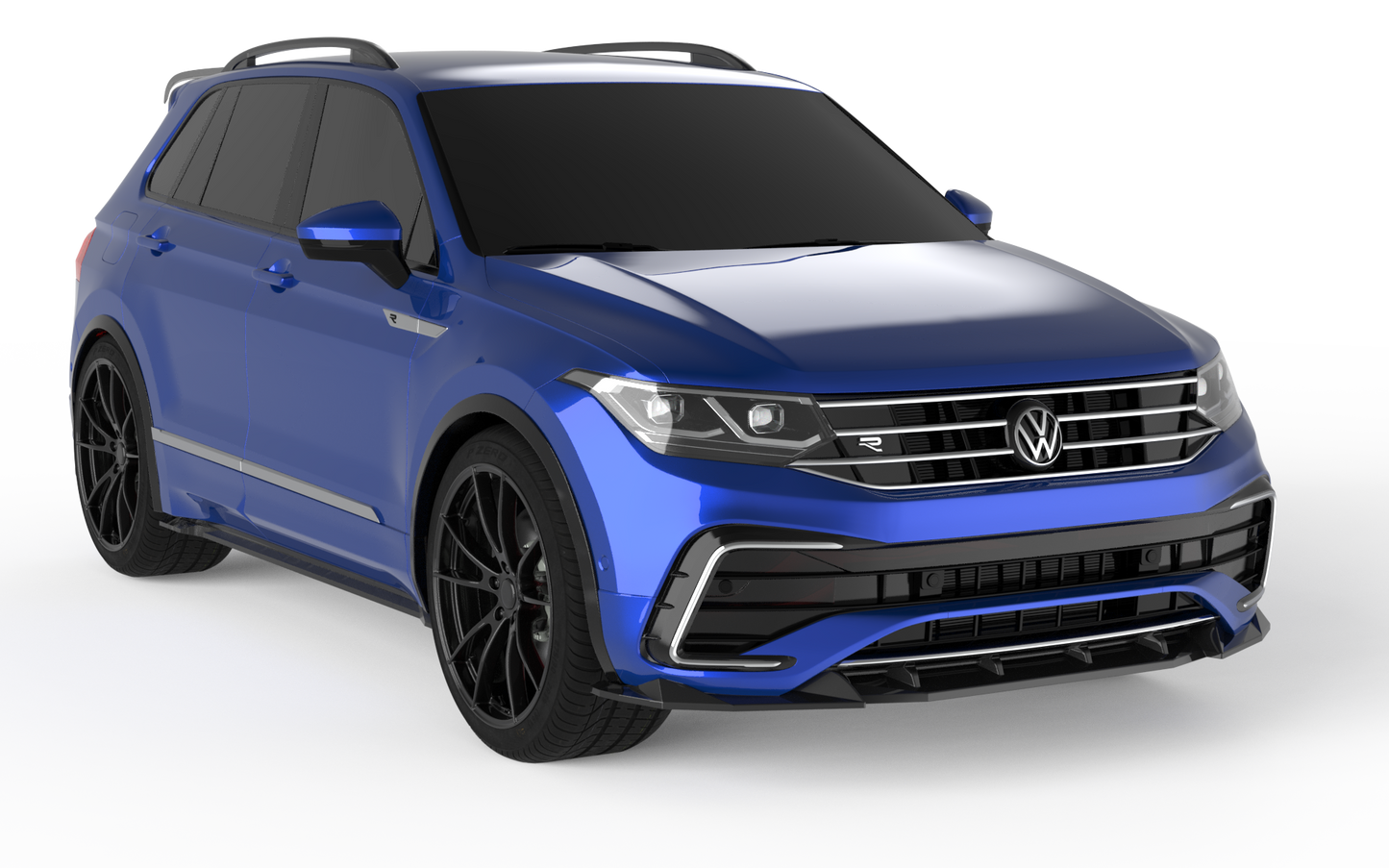 💕SPLITTER ANTERIORE VW Tiguan R / R-Line Mk2 Facelift (2020–2024) Nero Lucido💕