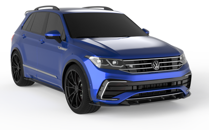 💕SPLITTER ANTERIORE VW Tiguan R / R-Line Mk2 Facelift (2020–2024) Nero Lucido💕