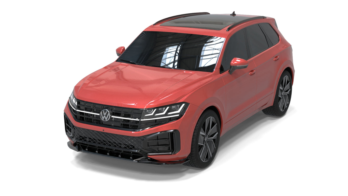 💕SPLITTER ANTERIORE VW Touareg Mk3 Facelift R-Line (2024+) Nero Lucido💕