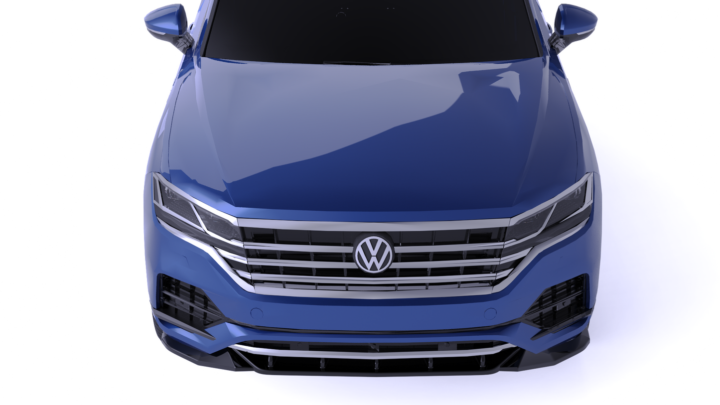 💕SPLITTER ANTERIORE for VW Touareg Mk3 R-Line (2018–2023) Nero Lucido💕