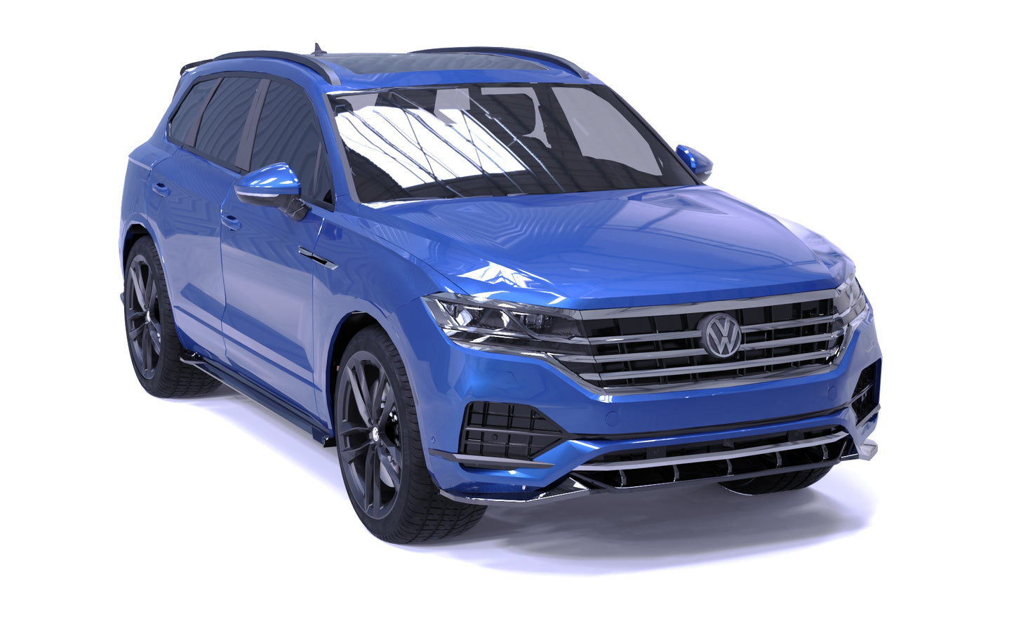 💕SPLITTER ANTERIORE for VW Touareg Mk3 R-Line (2018–2023) Nero Lucido💕