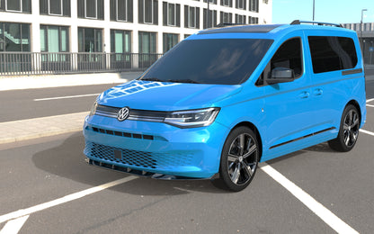 💕 Splitter Anteriore Volkswagen VW Caddy Mk5 2020+ Nero Lucido ABS 💕
