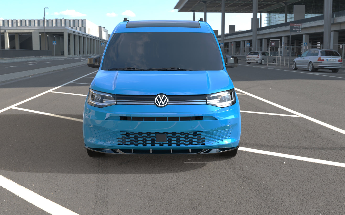 💕 Splitter Anteriore Volkswagen VW Caddy Mk5 2020+ Nero Lucido ABS 💕