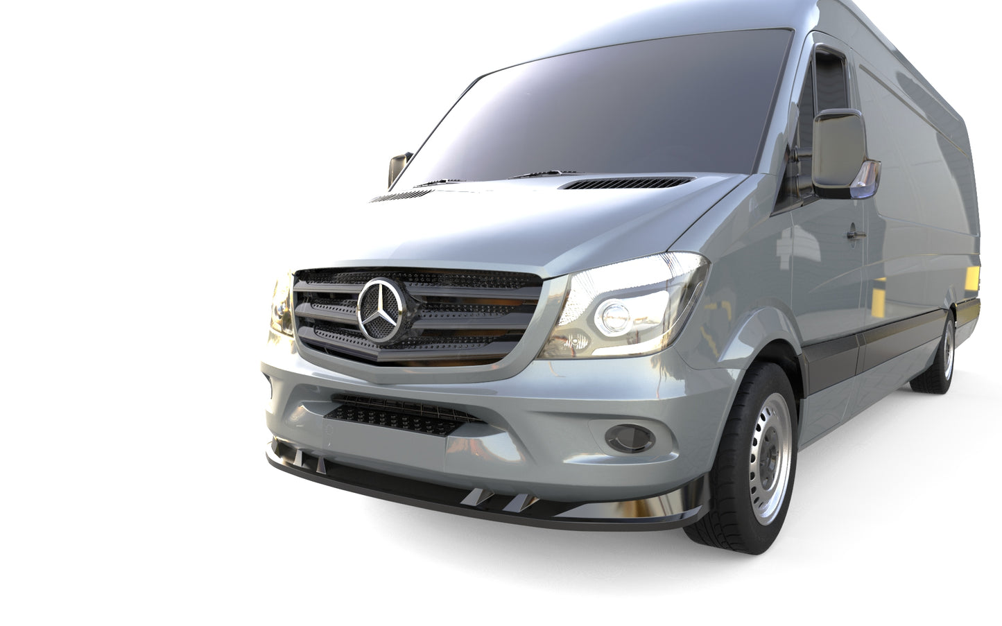 💕 Splitter Anteriore Adatto per Mercedes Sprinter W906 2014-2018 Nero Lucido 💕