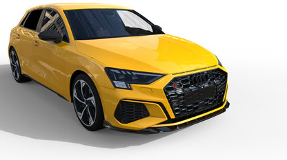 💕 Splitter Anteriore Adatto per Audi A3 S-Line S3 8Y Sedan Nero Lucido 💕