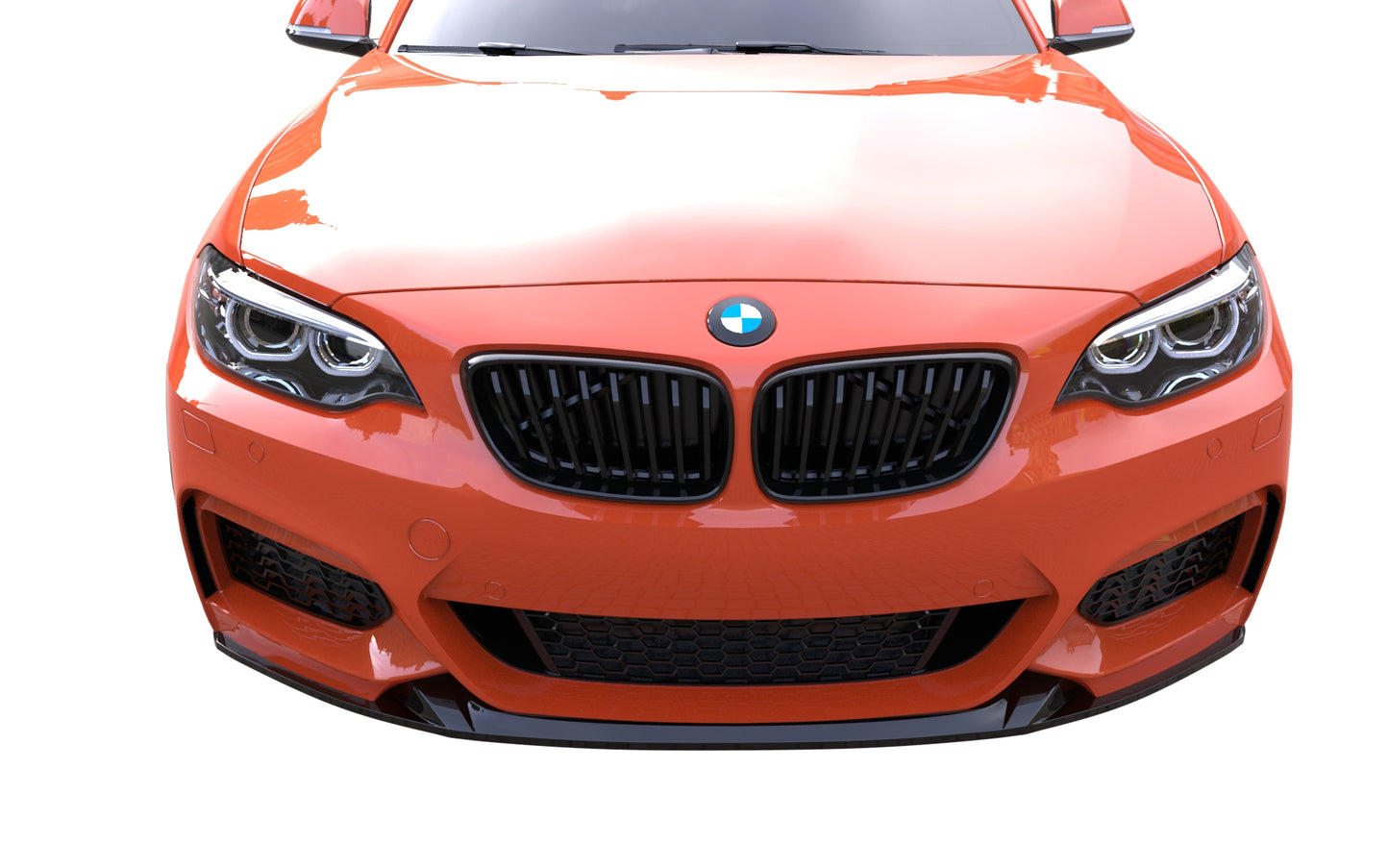 💕Splitter Anteriore Adatto per BMW 2 Series F22 M-Pack 2013-2019 Nero Lucido 💕