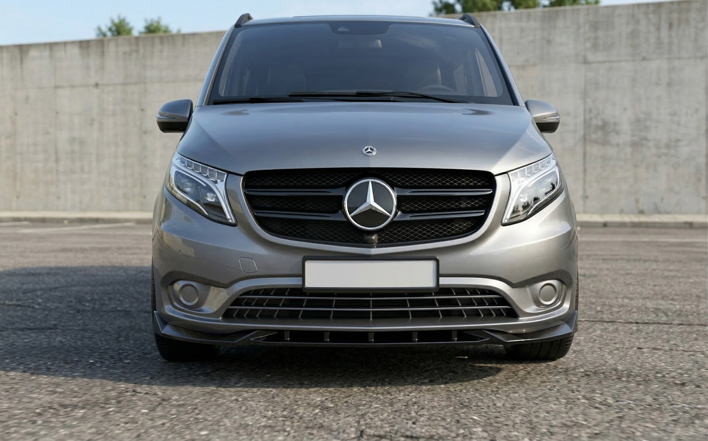 💕 Splitter Anteriore Adatto per Mercedes-Benz Vito W447 Facelift Nero Lucido 💕