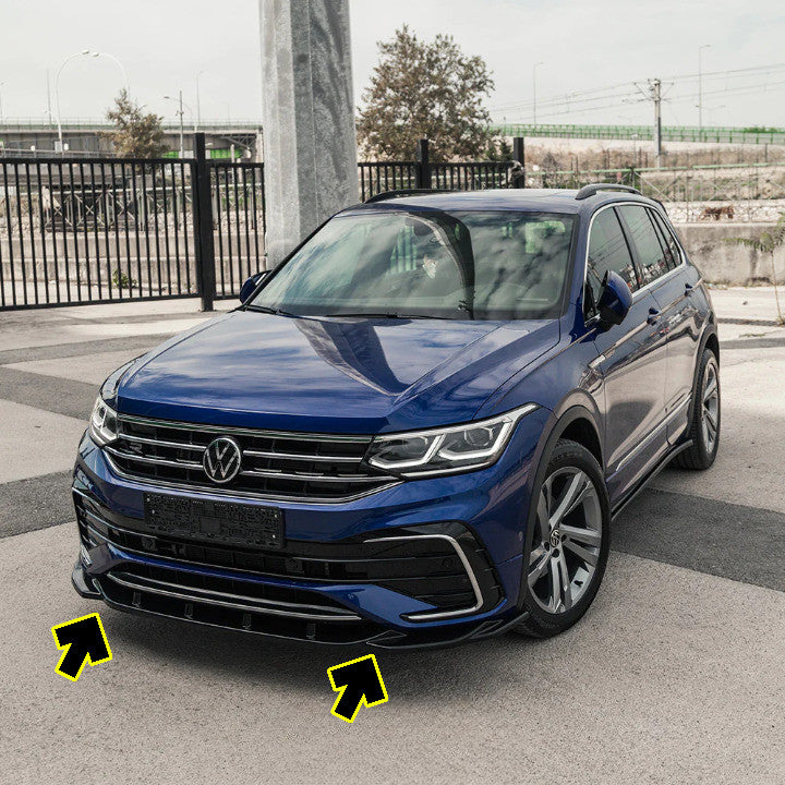 ⭐SPLITTER ANTERIORI ADATTO PER VW Tiguan R-Line Mk2 Facelift 20-24⭐