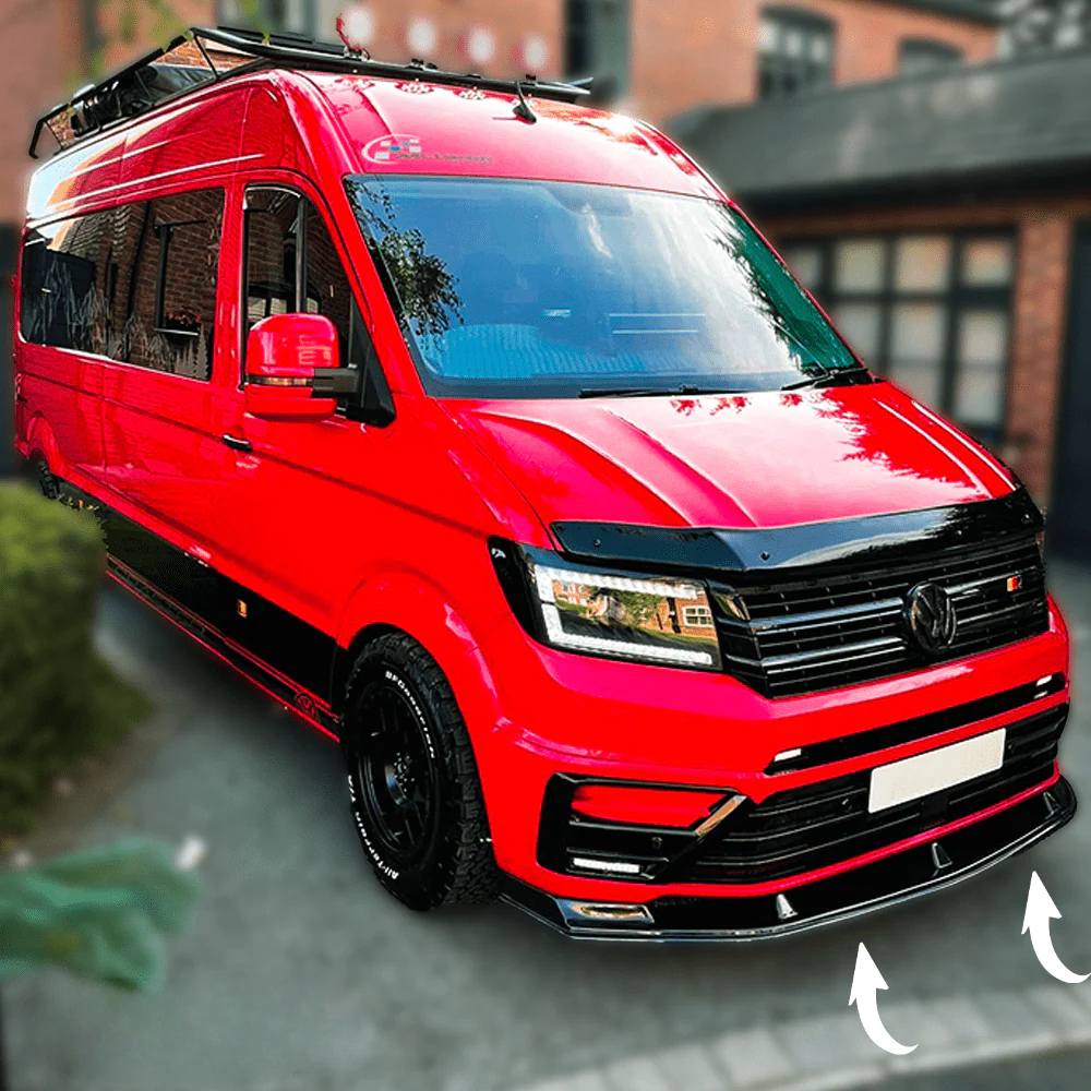 Splitter adatto per VW Volkswagen Crafter MK2 / MAN TGE MK1 Prefacelift 2017+