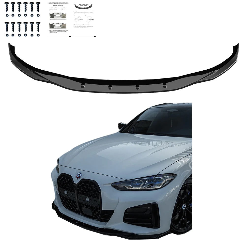 🔥SPLITTER ANTERIORE COMPATIBILE CON BMW I4 / SERIE 4 M-PACK G26 GRAN COUPE🔥