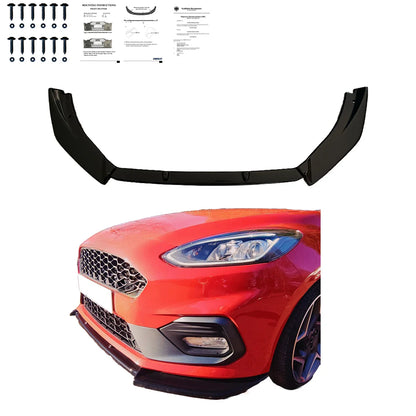 💕ART. 0206 SPLITTER FORD FIESTA MK8 VII ST 2017-2021 NERO LUCIDO 💕