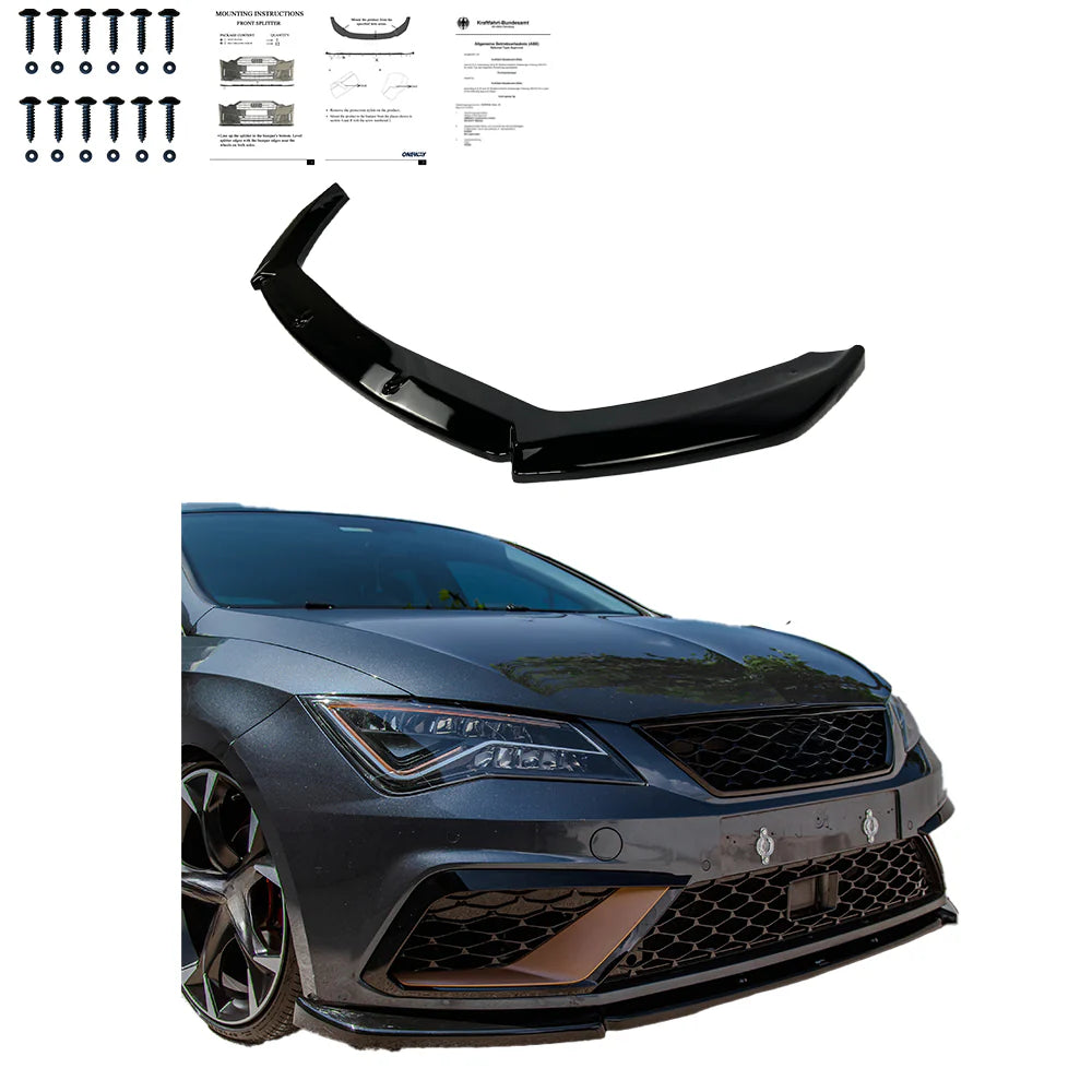 💕ART. 0001 SPLITTER SEAT LEON 5F 2017-2020 FR CUPRA NERO LUCIDO💕 (Copia)