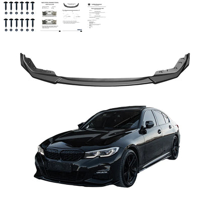 💕ART. 0562 SPLITTER BMW SERIE 3 G20 G21 MSPORT 2018-2022 NERO LUCIDO💕