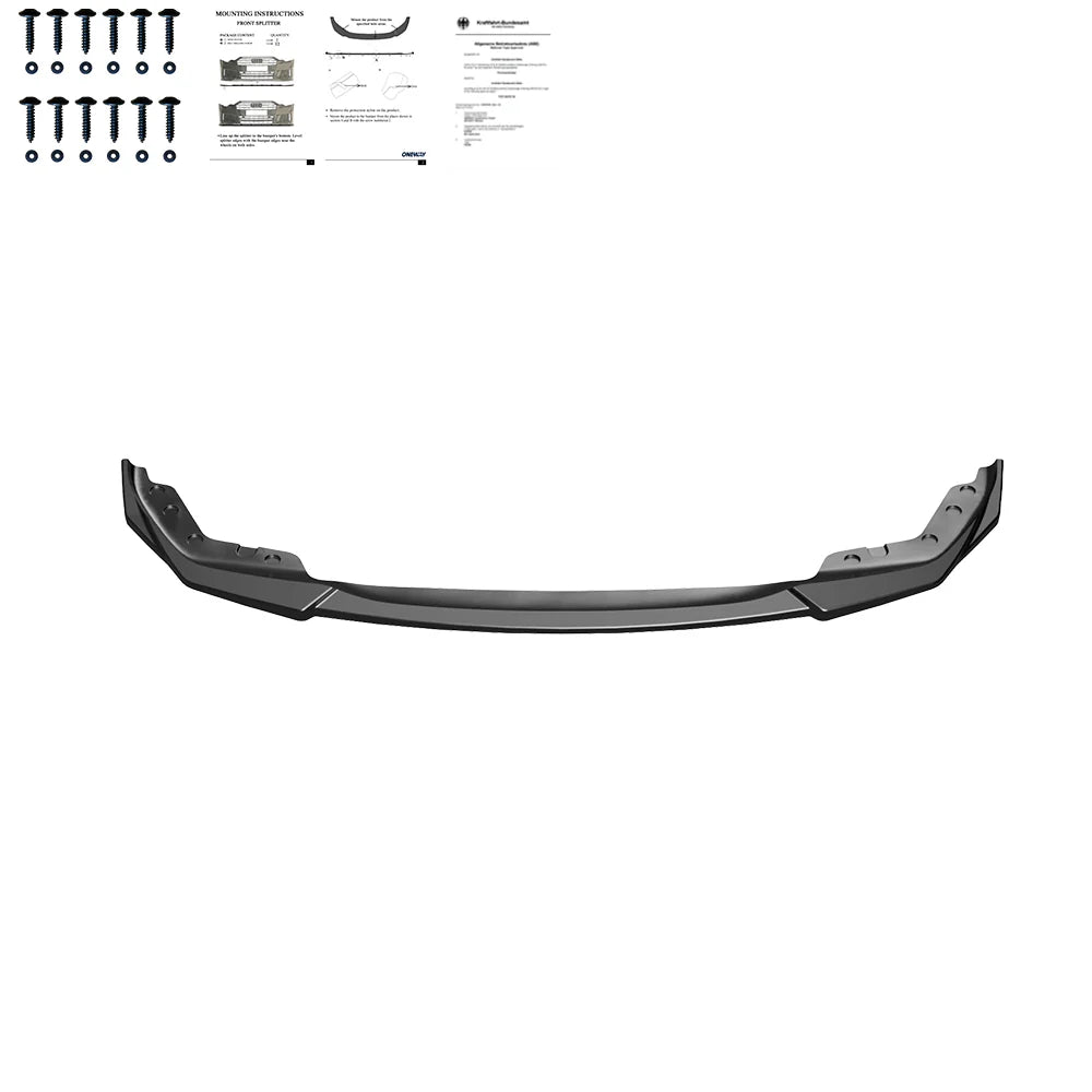 💕ART. 0562 SPLITTER BMW SERIE 3 G20 G21 MSPORT 2018-2022 NERO LUCIDO💕