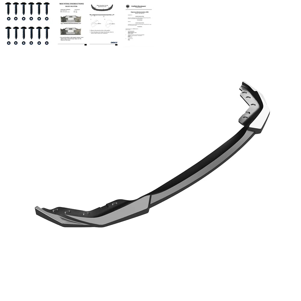 💕ART. 0562 SPLITTER BMW SERIE 3 G20 G21 MSPORT 2018-2022 NERO LUCIDO💕