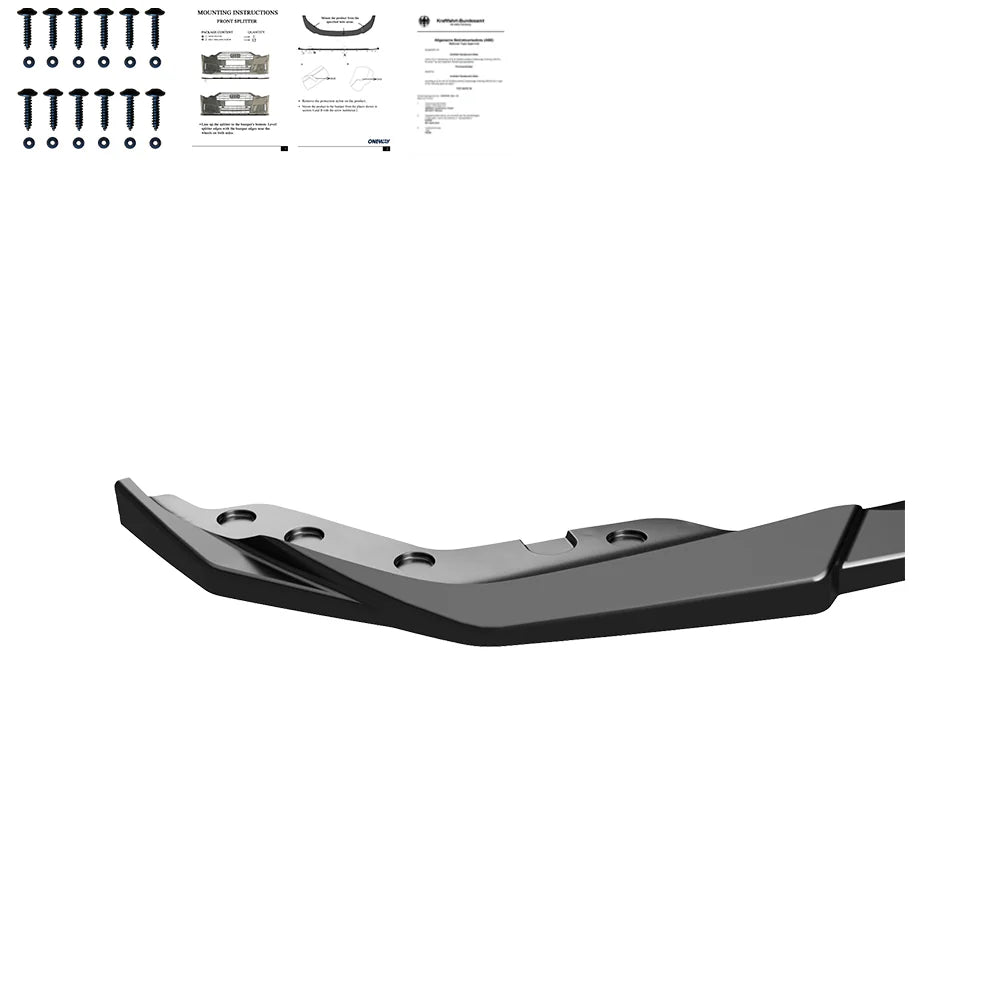 💕ART. 0562 SPLITTER BMW SERIE 3 G20 G21 MSPORT 2018-2022 NERO LUCIDO💕