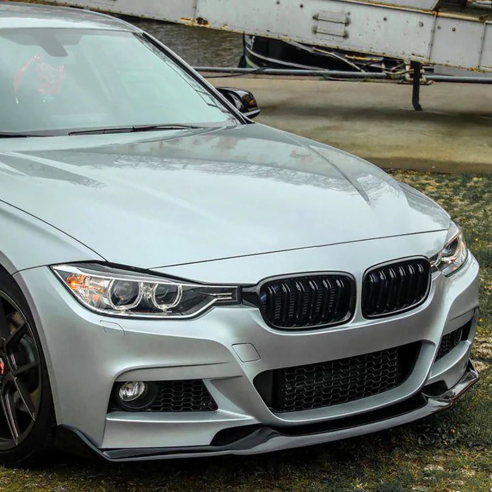 💕ART. 0670 SPLITTER BMW SERIE 3 F30 F31 Mtech LOOK MAD NERO LUCIDO💕