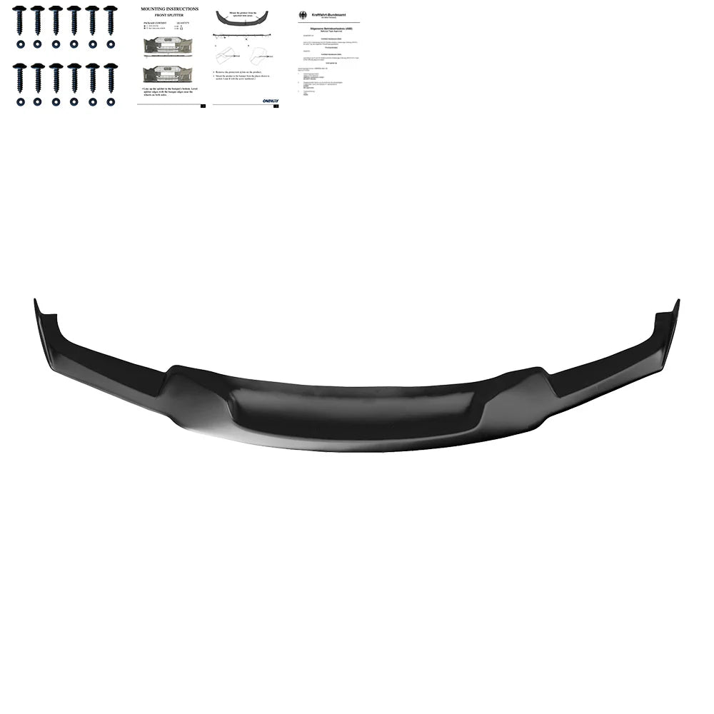 💕ART. 0670 SPLITTER BMW SERIE 3 F30 F31 Mtech LOOK MAD NERO LUCIDO💕