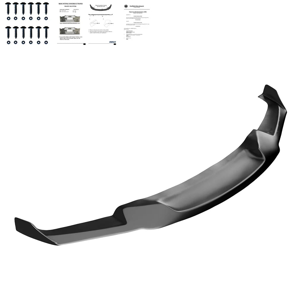 💕ART. 0670 SPLITTER BMW SERIE 3 F30 F31 Mtech LOOK MAD NERO LUCIDO💕