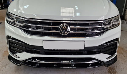 Splitter frontale adatto per VW VOLKSWAGEN Tiguan MK2 R/R-Line Facelift 2020+
