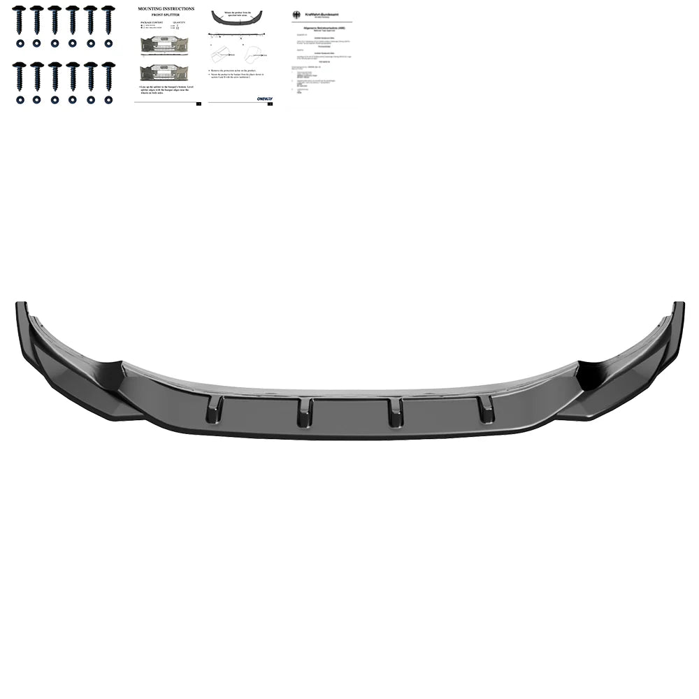 ⭐Splitter adatto per VW Tiguan Mk2 FL 2020+ - Bumper Splitter Front nero lucido⭐