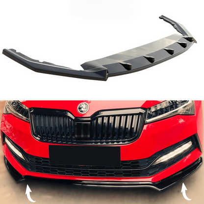 Splitter anteriore nero lucido adatto per SKODA Octavia RS MK4 2020+