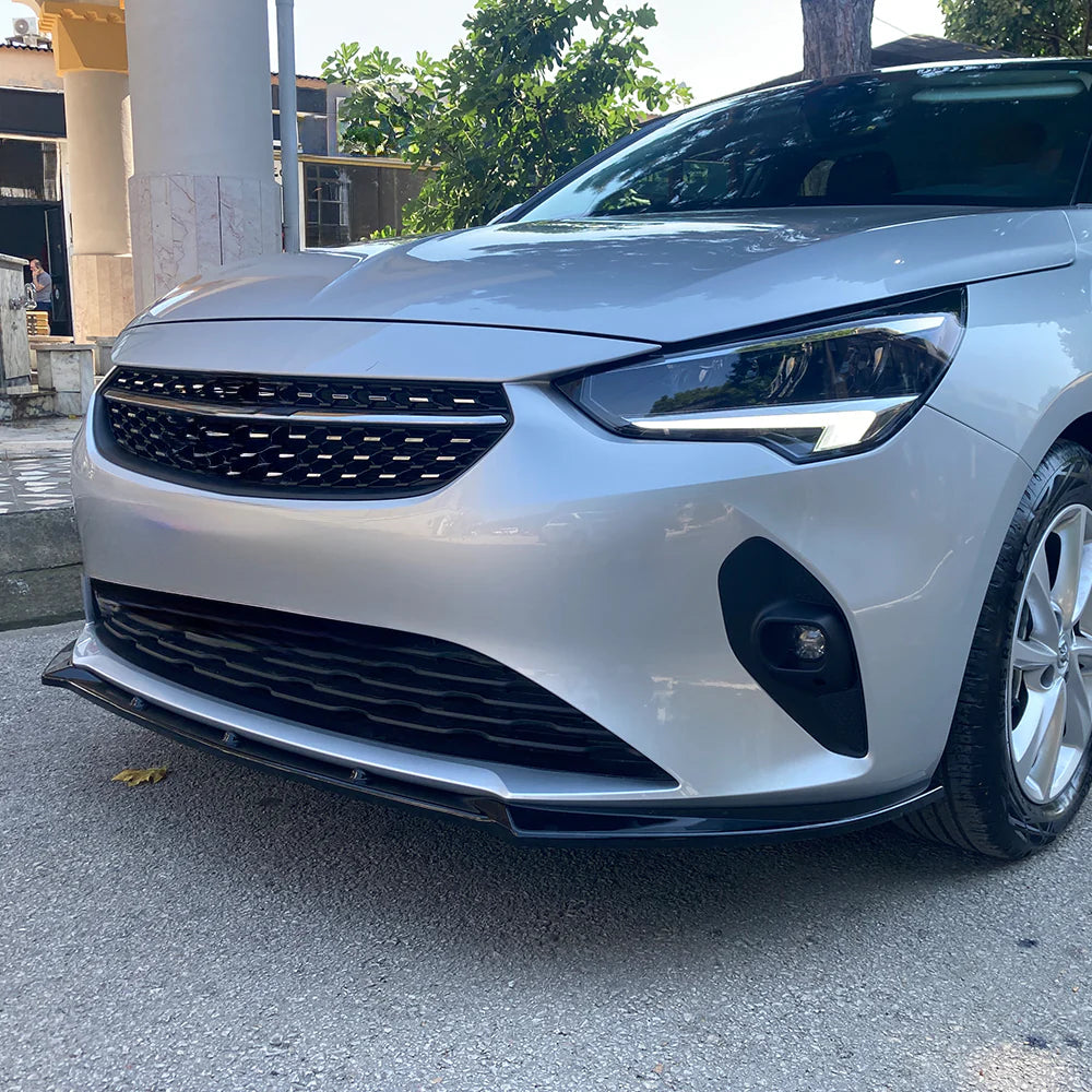 💕ART. 1428 SPLITTER OPEL CORSA F 2019+ STANDARD NERO LUCIDO 💕