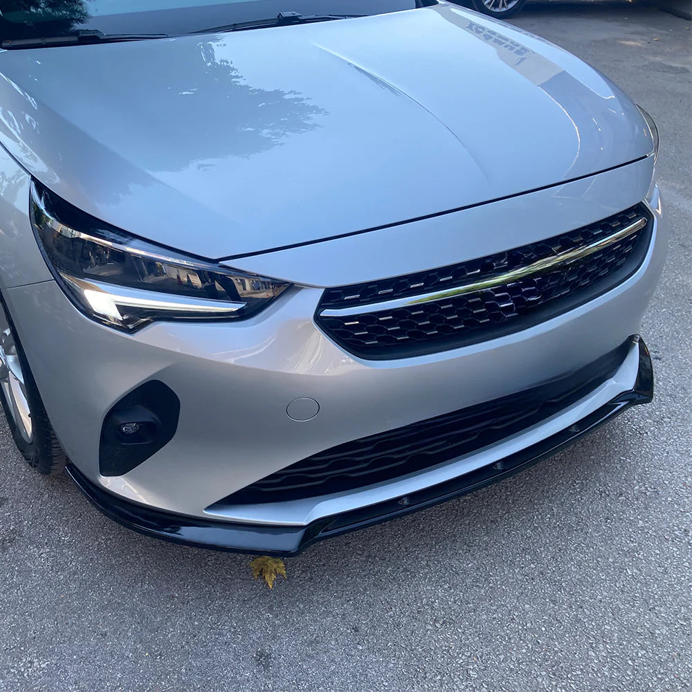 💕ART. 1428 SPLITTER OPEL CORSA F 2019+ STANDARD NERO LUCIDO 💕