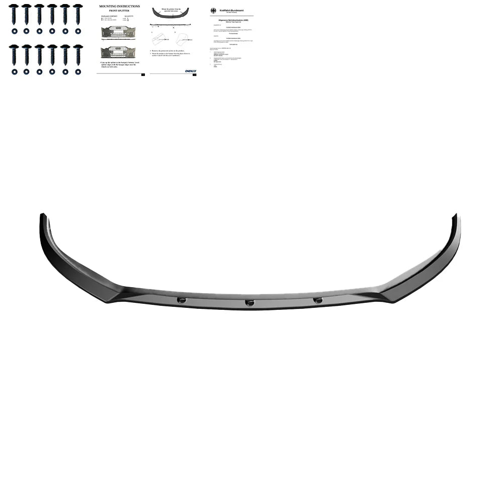 💕ART. 1428 SPLITTER OPEL CORSA F 2019+ STANDARD NERO LUCIDO 💕