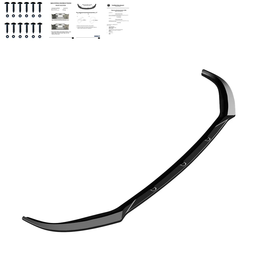 💕ART. 1428 SPLITTER OPEL CORSA F 2019+ STANDARD NERO LUCIDO 💕