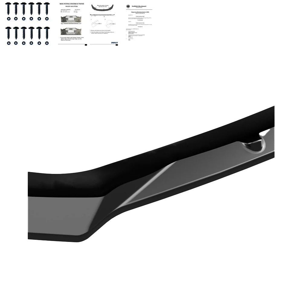 💕ART. 1428 SPLITTER OPEL CORSA F 2019+ STANDARD NERO LUCIDO 💕