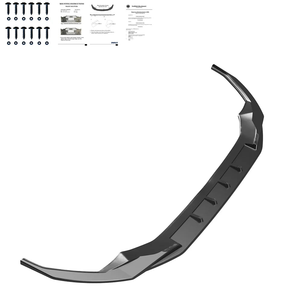 💫ART.2221 SPLITTER A3 8Y 2020-2024 SLINE S3 ( Sedan / Sportback ) NERO LUCIDO💫