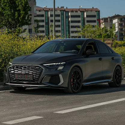 💫ART.2221 SPLITTER A3 8Y 2020-2024 SLINE S3 ( Sedan / Sportback ) NERO LUCIDO💫