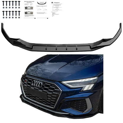 🔥FRONT SPLITTER COMPATIBLE WITH AUDI A3 S-LINE / S3 8Y (SEDAN / SPORTBACK)🔥