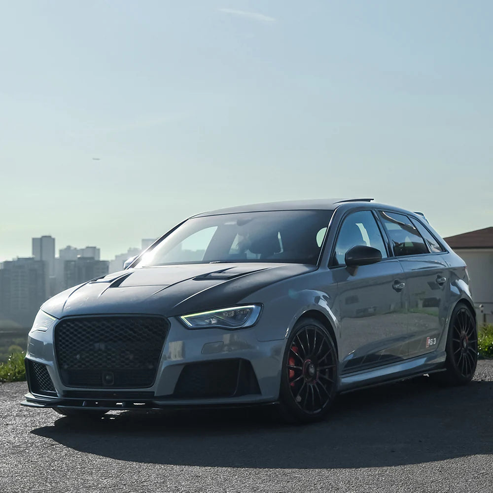 💕ART.1619  SPLITTER AUDI A3 8V 2012-2016 RS3 LOOK  NERO LUCIDO💕