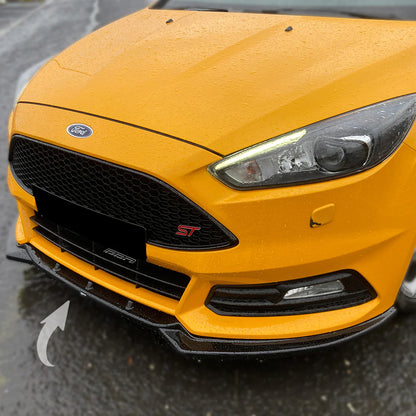 🔥Splitter suitable for FORD Focus Mk3 FL 15+Bumper Splitter Front Gloss Black 🔥 