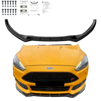 🔥Splitter suitable for FORD Focus Mk3 FL 15+Bumper Splitter Front Gloss Black 🔥 