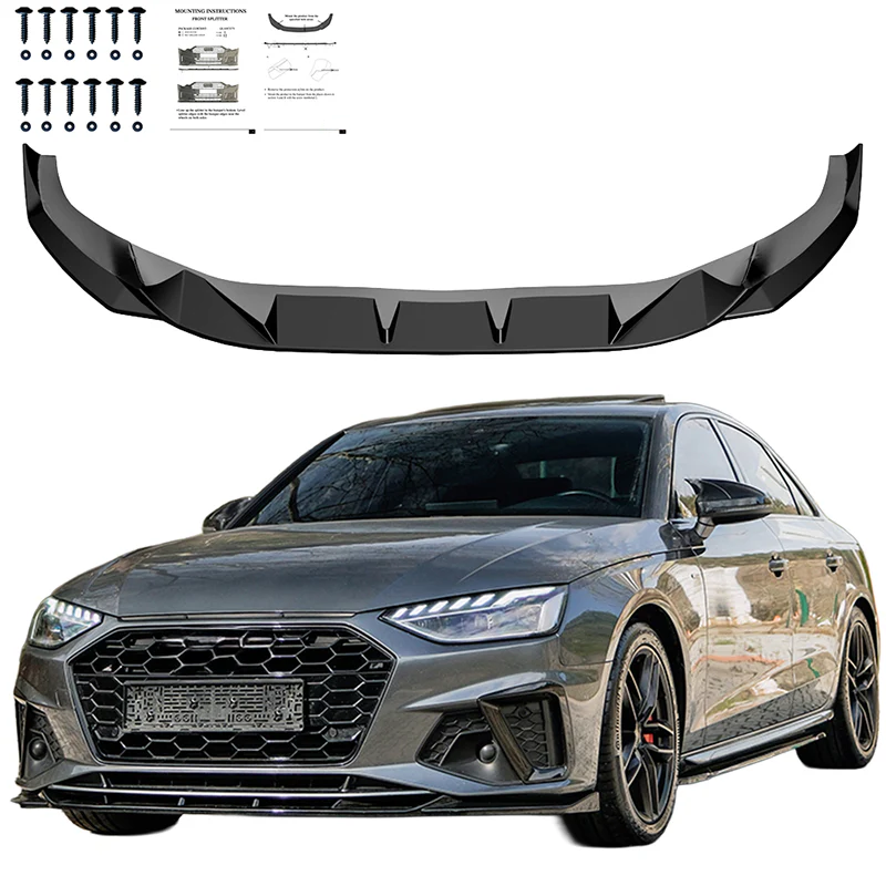 💫ART.9588 Splitter Anteriore per AUDI A4 S-Line/S4 B9 Facelift 2019-2024💫