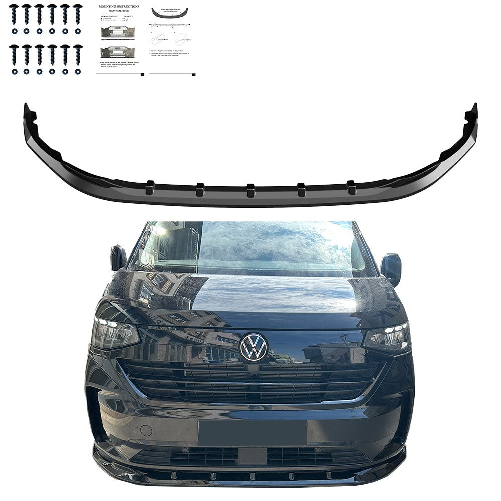 🔥FRONT SPLITTER COMPATIBILE CON VW TRANSPORTER T7 2024+ V5🔥