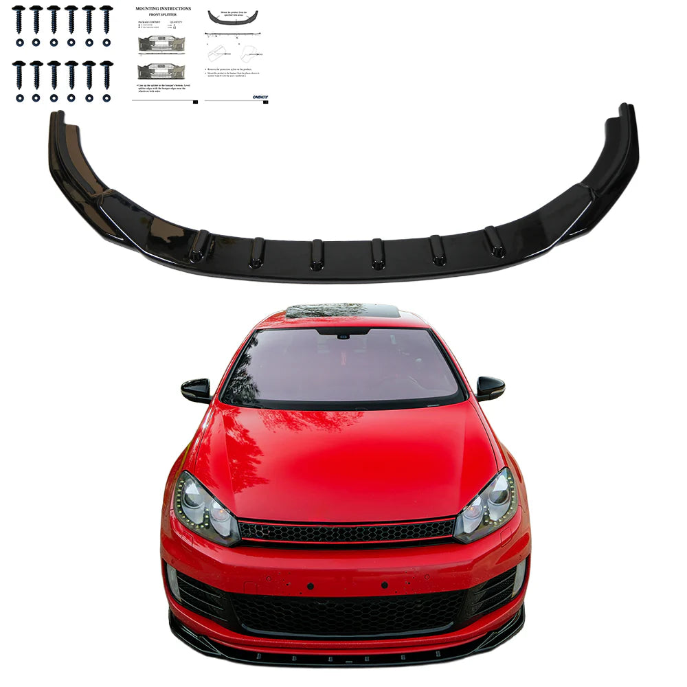 💫ART.7366 Splitter Anteriore per VW VOLKSWAGEN Golf Mk6 GTI 2008-2012💫