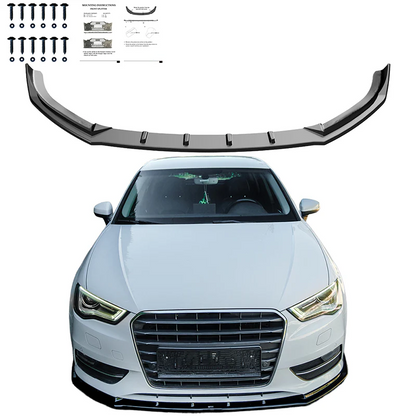 💫ART.9617 Splitter Nero Lucido per AUDI A3 8V Sportback 2013-2016💫