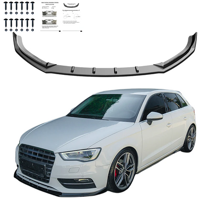 💫ART.9617 Splitter Nero Lucido per AUDI A3 8V Sportback 2013-2016💫