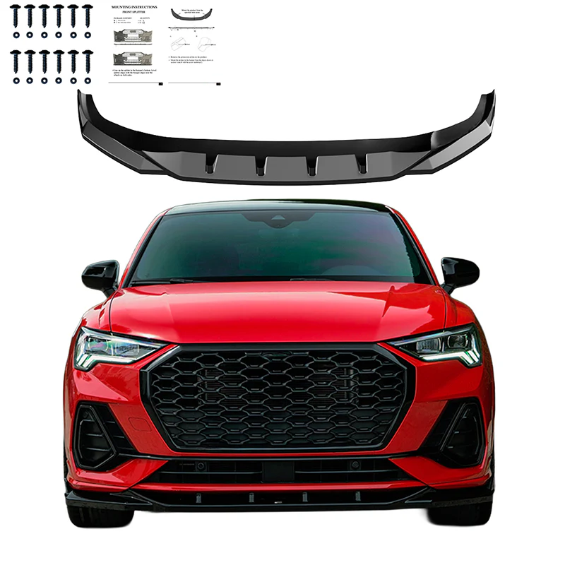 💫ART.10050 Splitter Anteriore per AUDİ Q3 S-Line Sportback/SUV F3 2019-2025💫