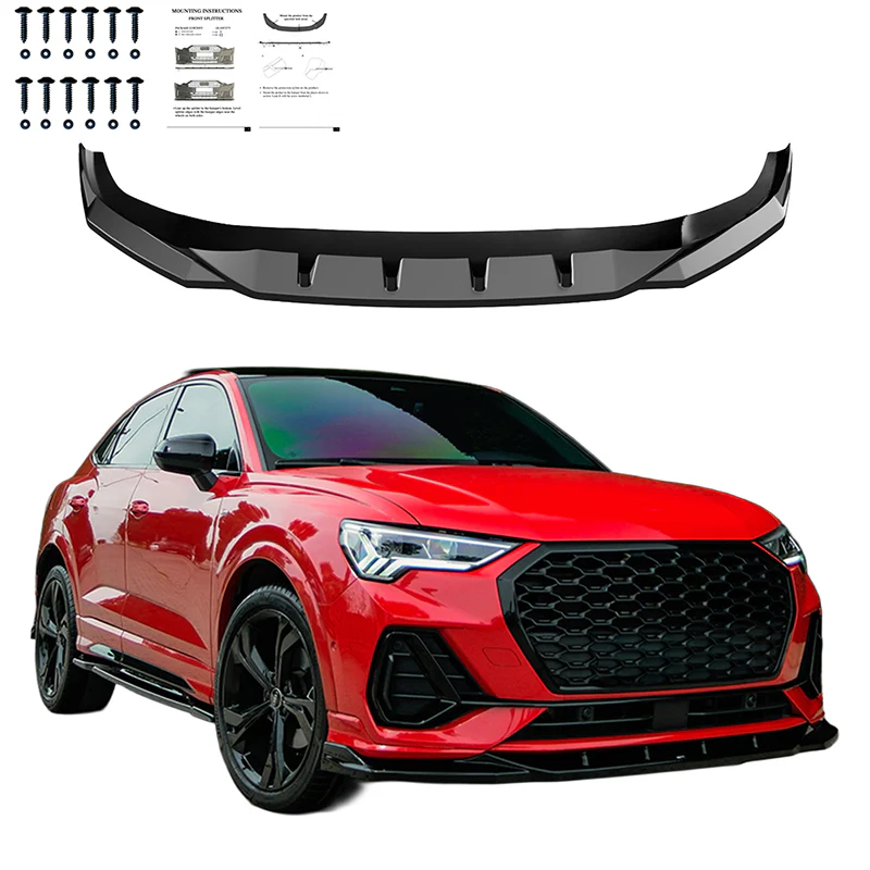 💫ART.10050 Splitter Anteriore per AUDİ Q3 S-Line Sportback/SUV F3 2019-2025💫