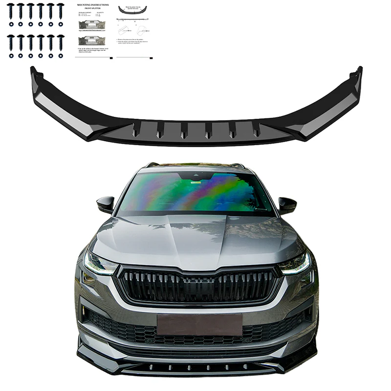 💫ART.10158 Splitter Anteriore per SKODA Kodiaq Sportline MK1 Facelift 2021-2023💫