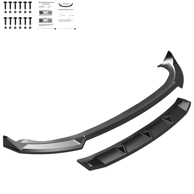 ✨ART.10297 Splitter Anteriore adatto per TESLA Model Y MK1 Facelift 2025+✨