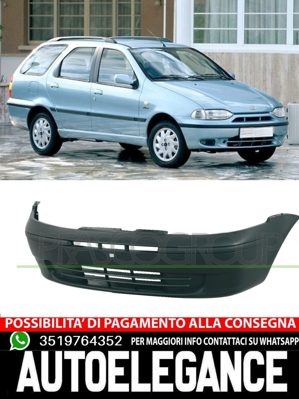 Paraurti Prasco CON PRIMER SENZA SEDE FENDI  per Fiat  735302708